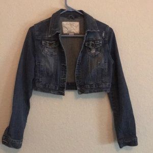 Y2K Cropped and Distressed Denim Jacket